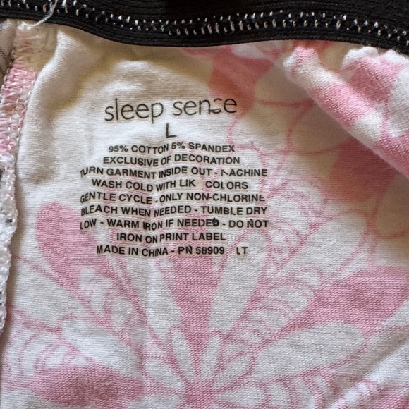 Women's Floral Pajama Set - Pink and Black - Picture 4 of 5